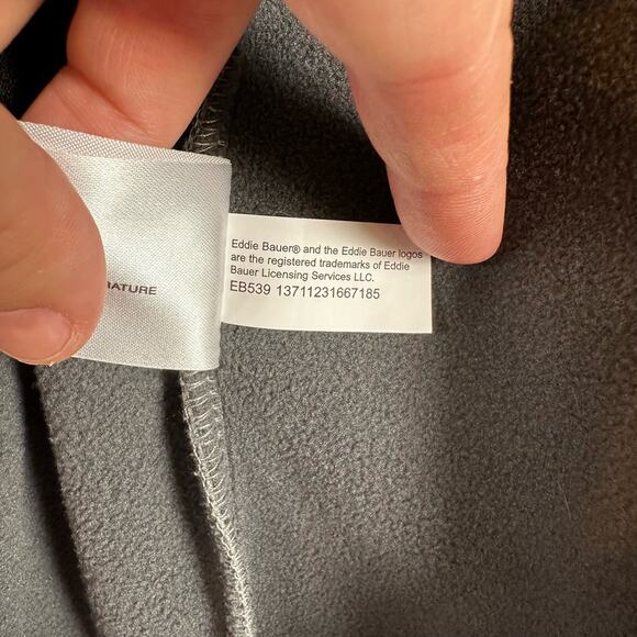 Eddie Bauer Leidos Full Zip Gray Weather Resist Soft Shell Jacket Mens Size XL - Picture 15 of 16